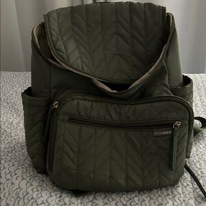 Skip Hop Olive Quilted Diaper bag